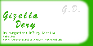 gizella dery business card